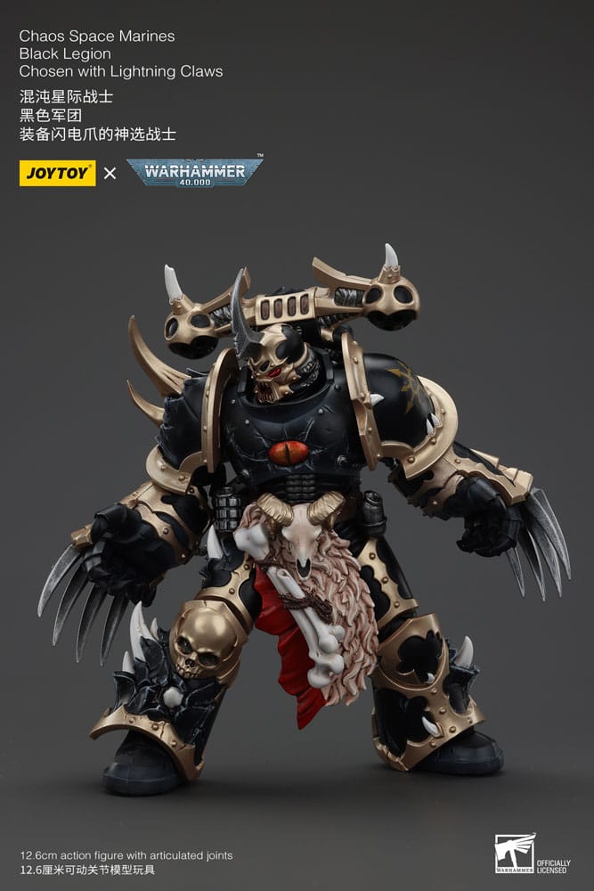 Warhammer 40k Action Figure Chaos Space Marines Black Legion Chosen with Lightning Claws 20 cm - MangaShop.ro