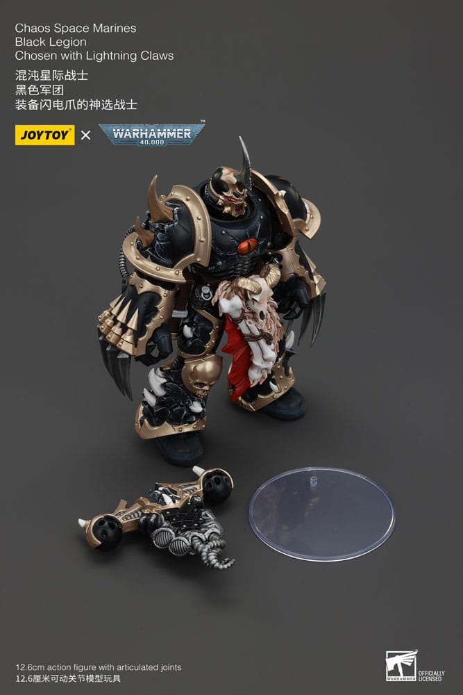 Warhammer 40k Action Figure Chaos Space Marines Black Legion Chosen with Lightning Claws 20 cm - MangaShop.ro