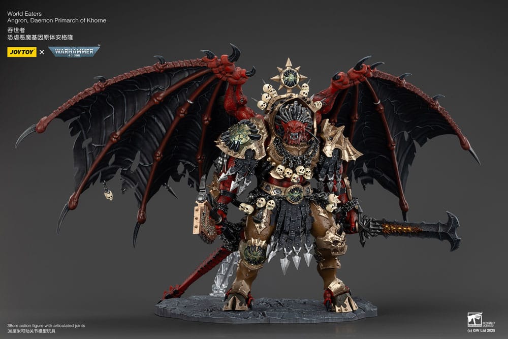 Warhammer 40k Action Figure World Eaters Angron Daemon Primarch of Khorne 48 cm - MangaShop.ro