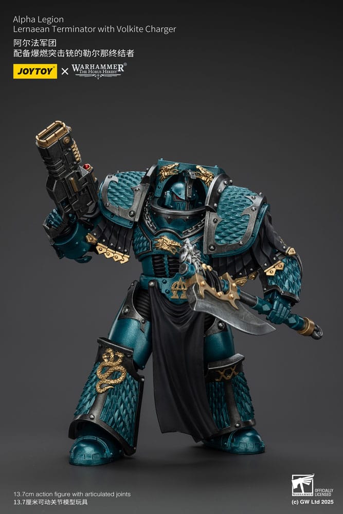Warhammer The Horus Heresy Action Figure Alpha Legion Lernaean Terminator with Volkite Charger 20 cm - MangaShop.ro
