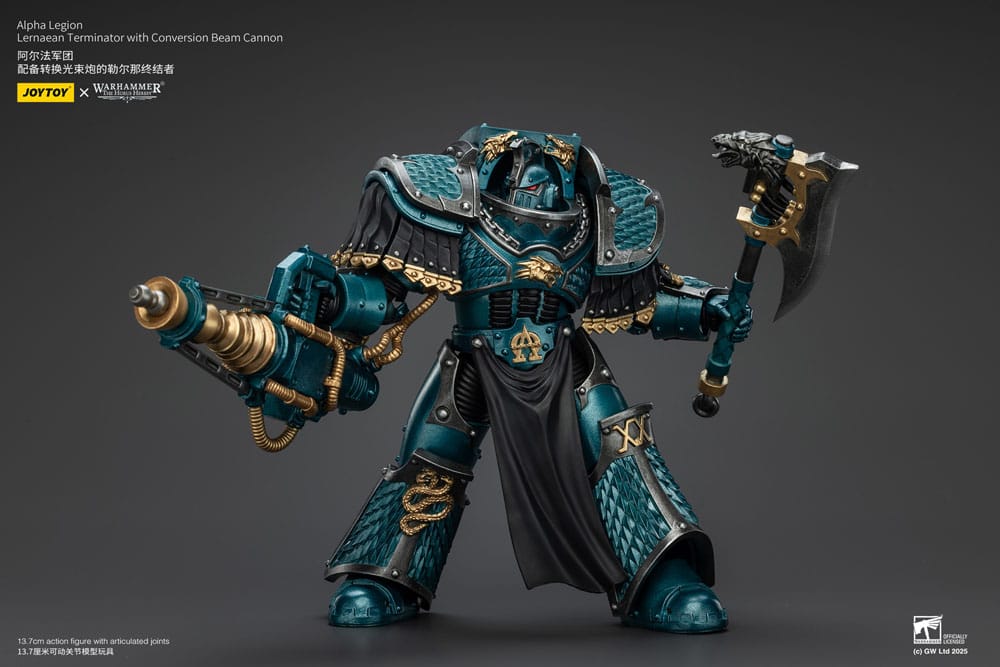Warhammer The Horus Heresy Action Figure Alpha Legion Lernaean Terminator with Conversion Beam Cannon 20 cm - MangaShop.ro