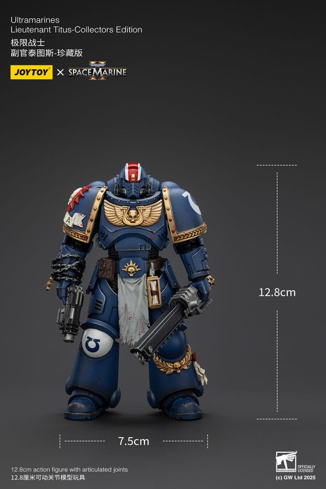 Warhammer 40,000: Space Marine 2 Action Figure Ultramarines Lieutenant Titus Collectors Edition 13 cm - MangaShop.ro