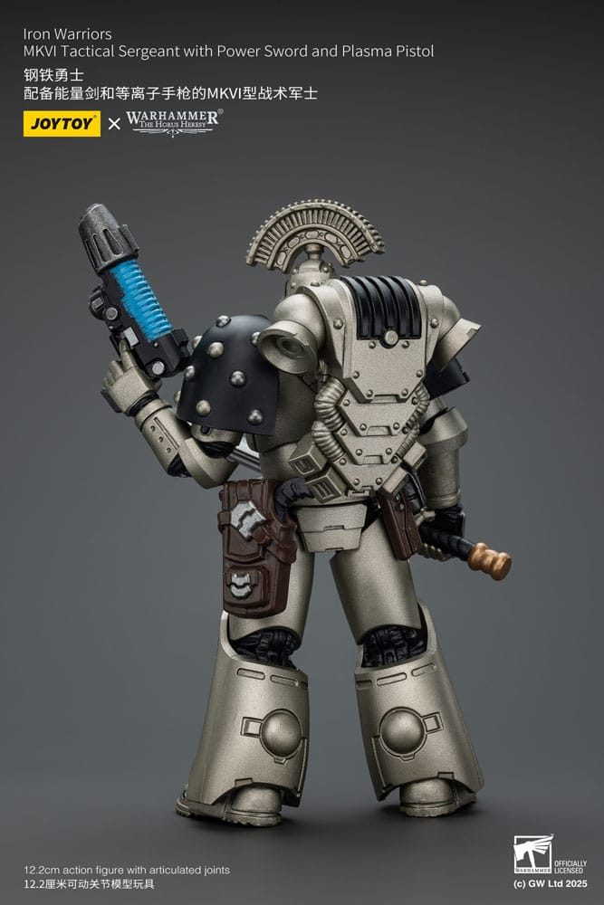Warhammer The Horus Heresy Action Figure 1/18 lron Warriors MKVI Tactical Sergeant with Power Sword and Plasma Pistol 12 cm - MangaShop.ro