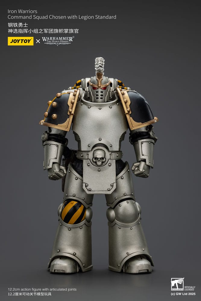 Warhammer The Horus Heresy Action Figure 1/18 lron Warriors Command Squad Chosen with Legion Standard 12 cm - MangaShop.ro