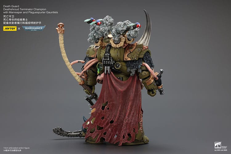 Warhammer 40k Action Figure 1/18 Death Guard Deathshroud Terminator Championwith Manreaper and Plaguespurter Gauntlets 14 cm - MangaShop.ro