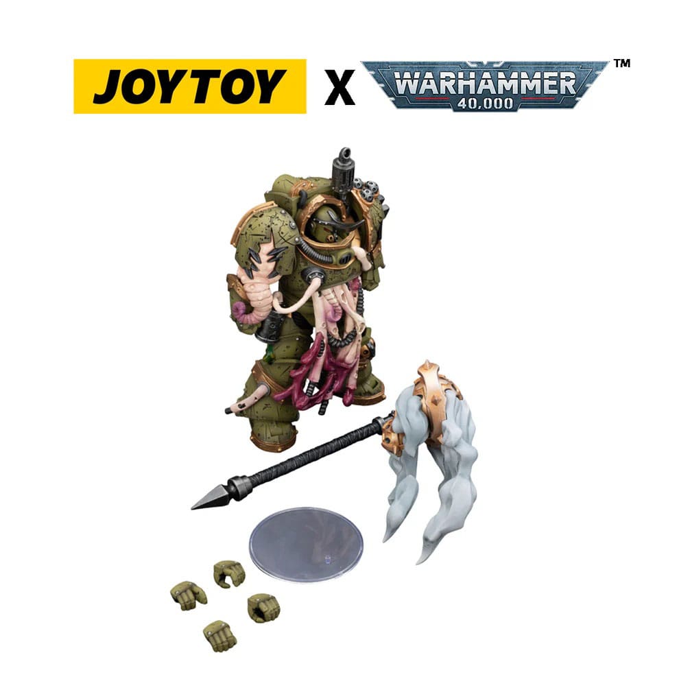 Warhammer 40,000 Action Figure Death Guard Blightlord Terminator 2 with Flail of Corruption 14 cm - MangaShop.ro