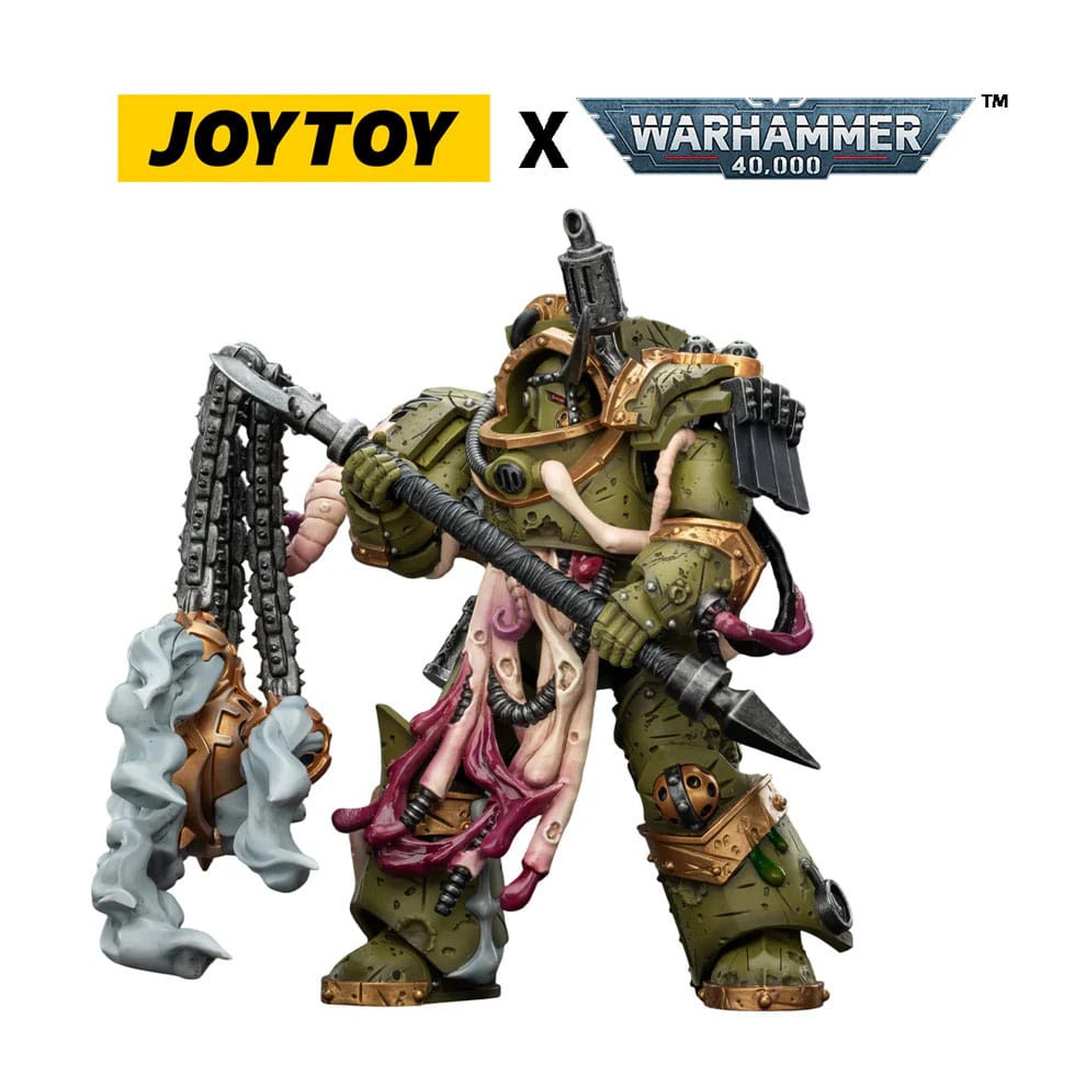 Warhammer 40,000 Action Figure Death Guard Blightlord Terminator 2 with Flail of Corruption 14 cm - MangaShop.ro