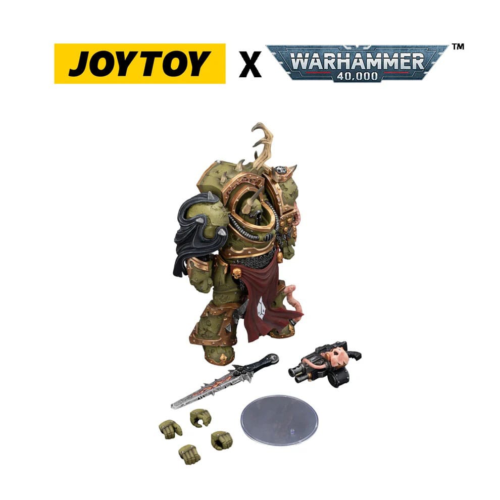 Warhammer 40,000 Action Figure Death Guard Blightlord Terminator 3 with Combi-bolter and Bubotic Blade 14 cm - MangaShop.ro