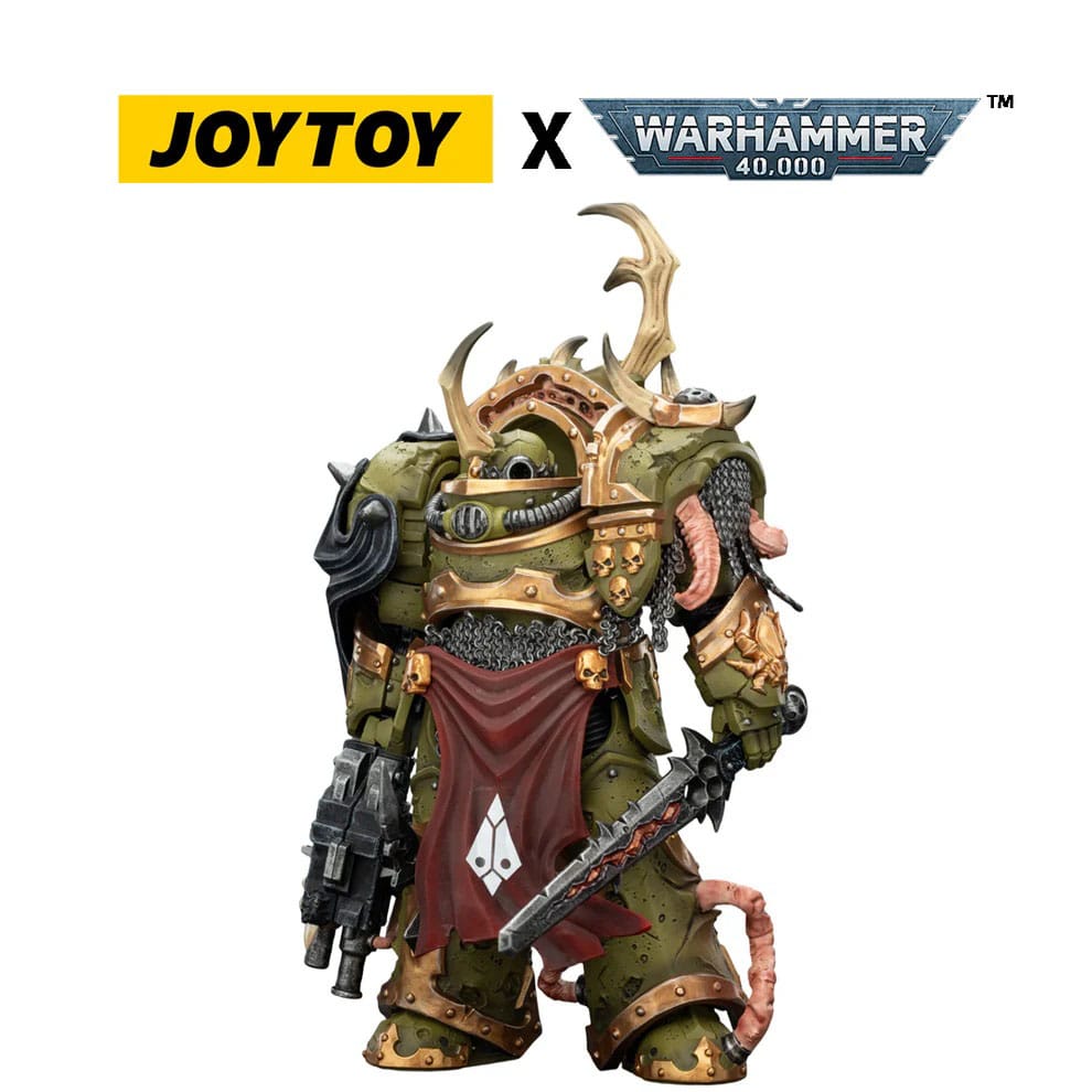 Warhammer 40,000 Action Figure Death Guard Blightlord Terminator 3 with Combi-bolter and Bubotic Blade 14 cm - MangaShop.ro
