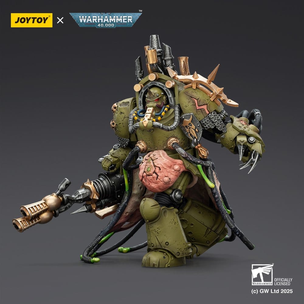 Warhammer 40,000 Action Figure Death Guard Lord of Virulence with Power Fist and Twin Plague Spewer 14 cm - MangaShop.ro