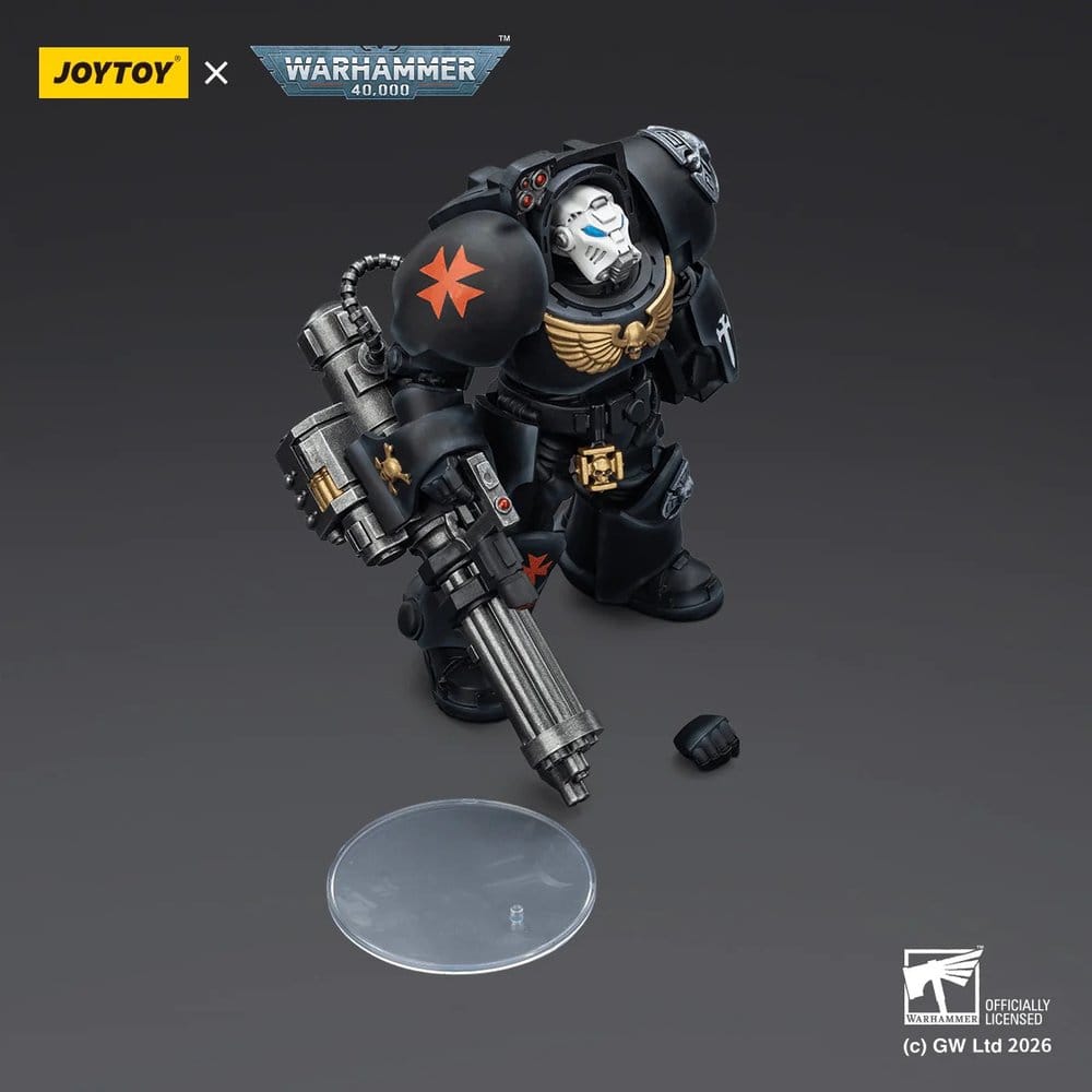 Warhammer 40,000 Action Figure Black Templars Terminator 3 with Power Fist and Assault Cannon 14 cm - MangaShop.ro