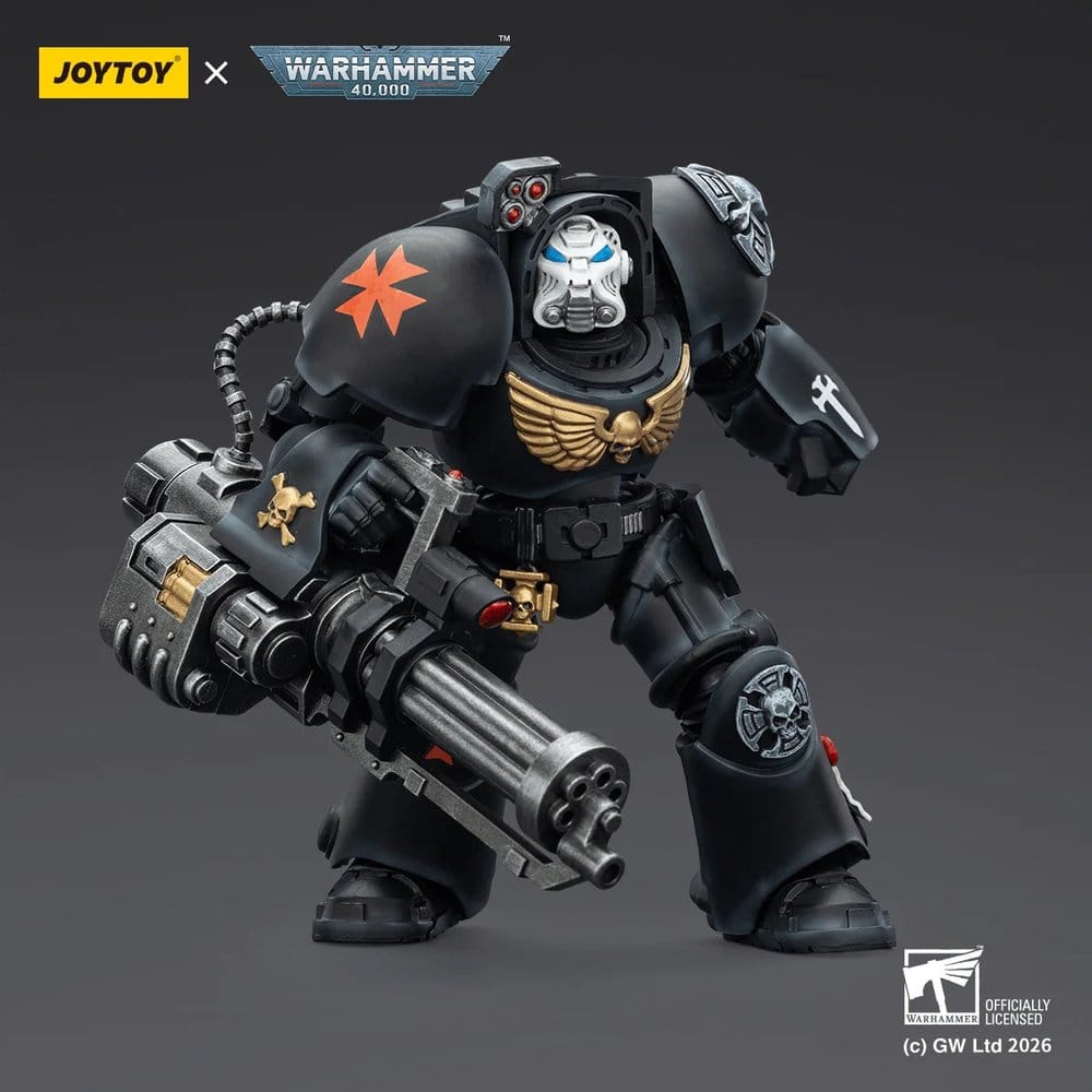 Warhammer 40,000 Action Figure Black Templars Terminator 3 with Power Fist and Assault Cannon 14 cm - MangaShop.ro