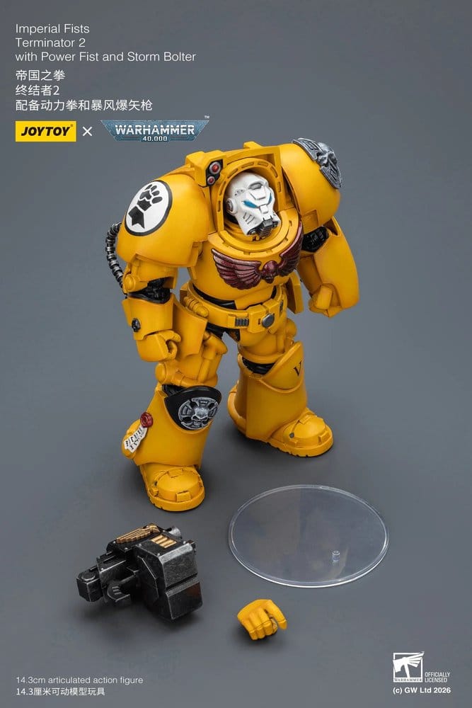 Warhammer 40,000 Action Figure Imperial Fists Terminator 2 with Power Fist and Storm Bolter 14 cm - MangaShop.ro