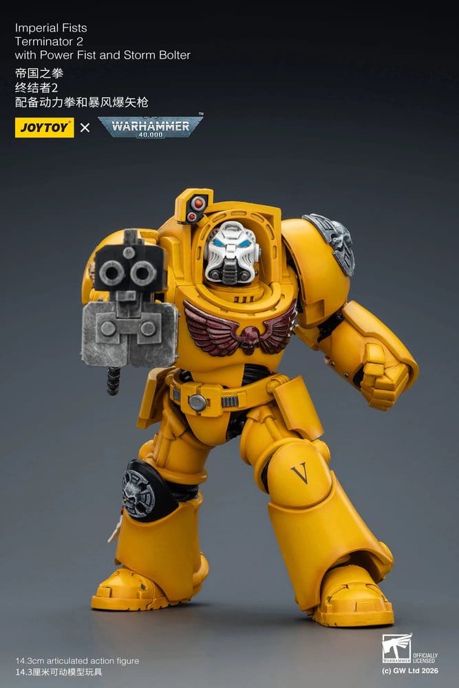Warhammer 40,000 Action Figure Imperial Fists Terminator 2 with Power Fist and Storm Bolter 14 cm - MangaShop.ro
