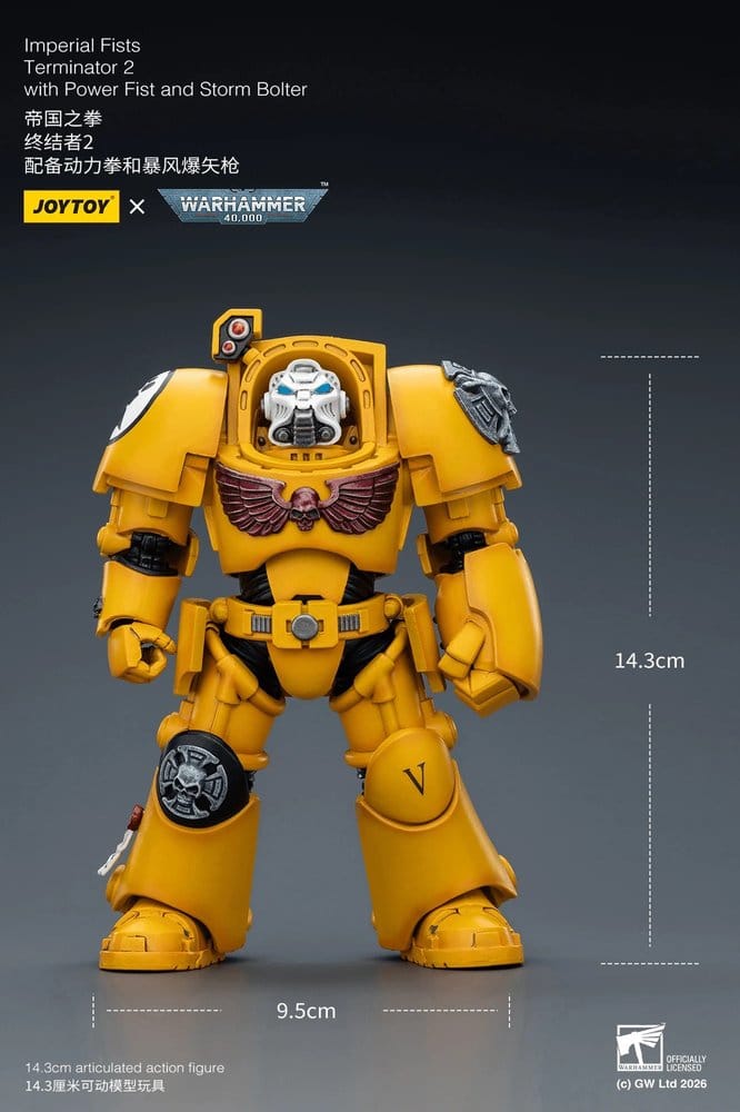Warhammer 40,000 Action Figure Imperial Fists Terminator 2 with Power Fist and Storm Bolter 14 cm - MangaShop.ro