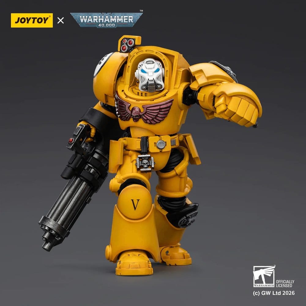 Warhammer 40,000 Action Figure Imperial Fists Terminator 3 with Power Fist and Assault Cannon 14 cm - MangaShop.ro