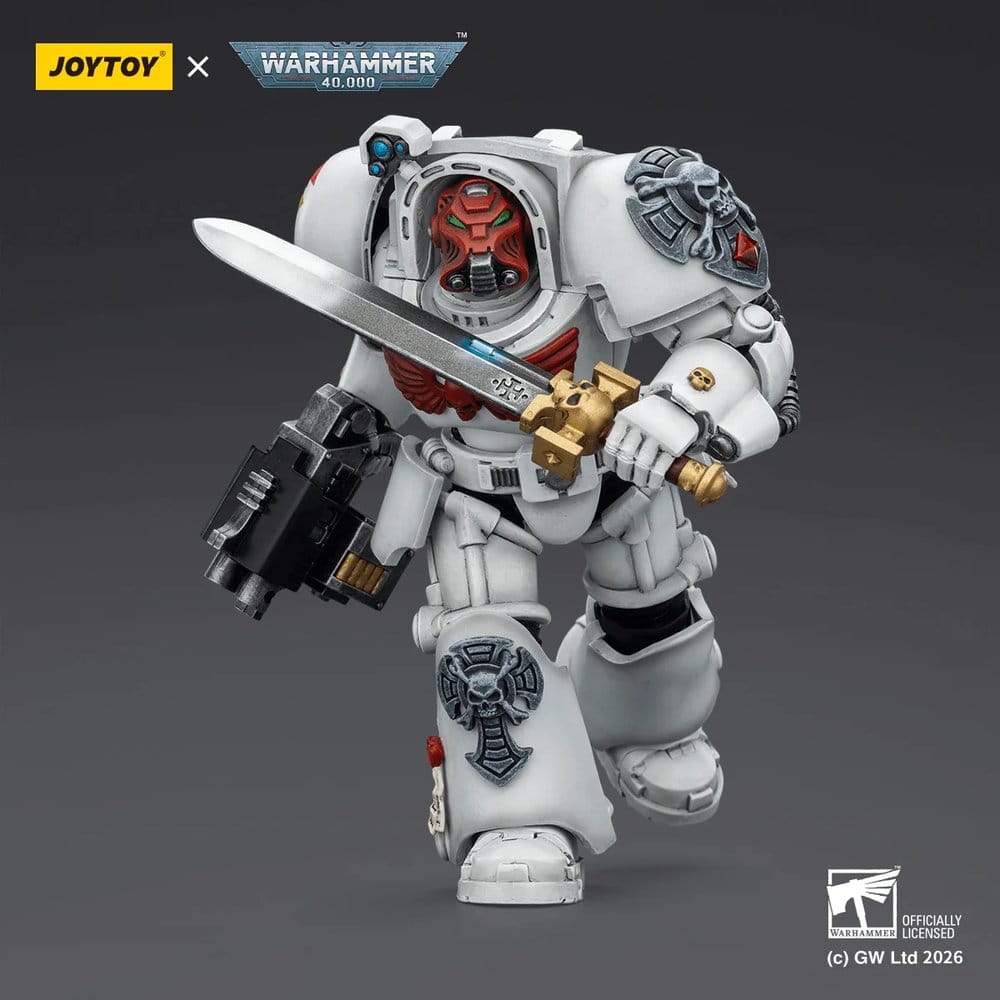 Warhammer 40,000 Action Figure White Scars Terminator 1 with Power Sword and Storm Bolter 14 cm - MangaShop.ro