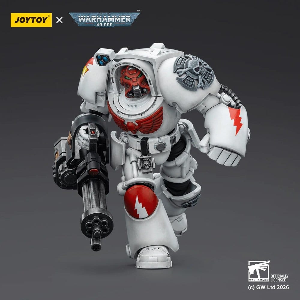 Warhammer 40,000 Action Figure White Scars Terminator 3 with Power Fist and Assault Cannon 14 cm - MangaShop.ro