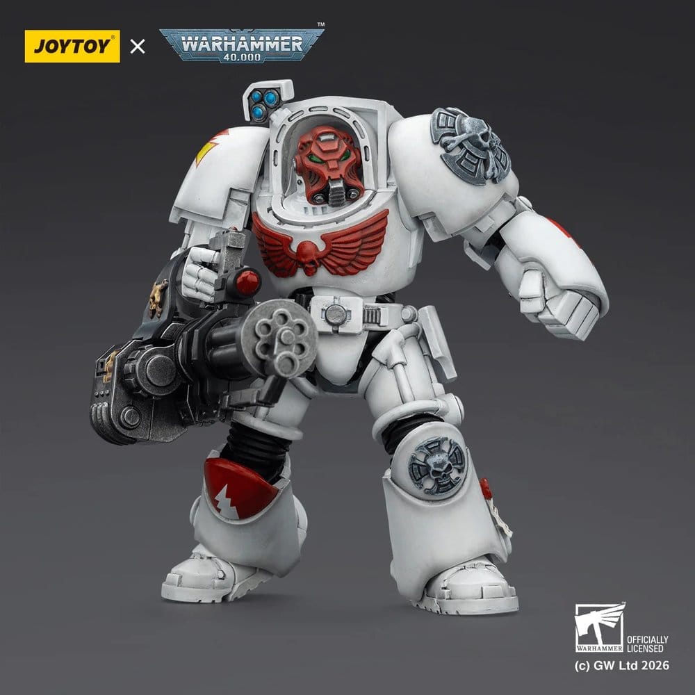 Warhammer 40,000 Action Figure White Scars Terminator 3 with Power Fist and Assault Cannon 14 cm - MangaShop.ro
