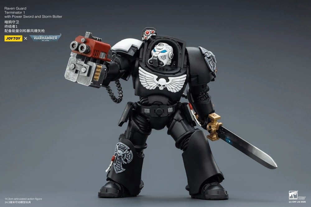 Warhammer 40,000 Action Figure Raven Guard Terminator 1 with Power Sword and Storm Bolter 14 cm - MangaShop.ro
