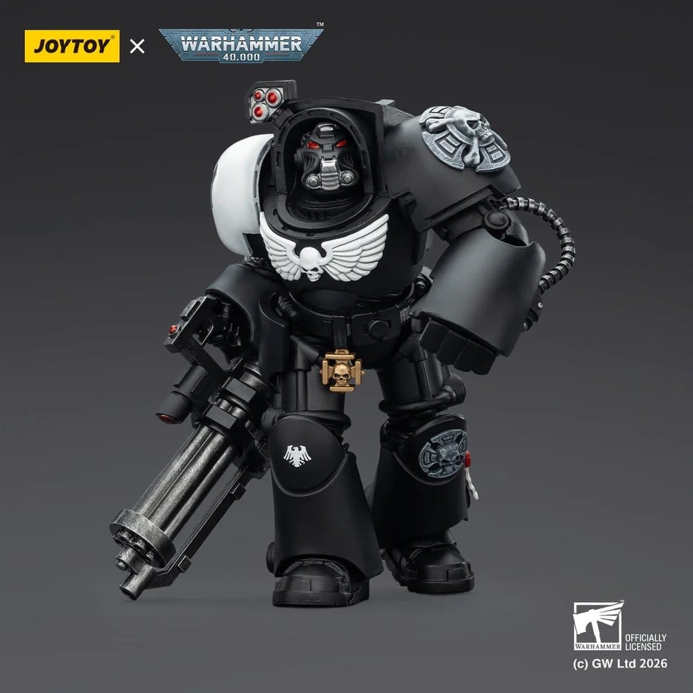 Warhammer 40,000 Action Figure Raven Guard Terminator 3 with Power Fist and Assault Cannon 14 cm - MangaShop.ro