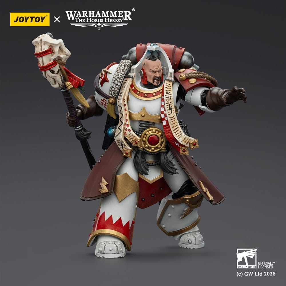 Warhammer 40,000 Action Figure White Scars Stormseer Consulwith Force Staff and Bolt Pistol 12 cm - MangaShop.ro