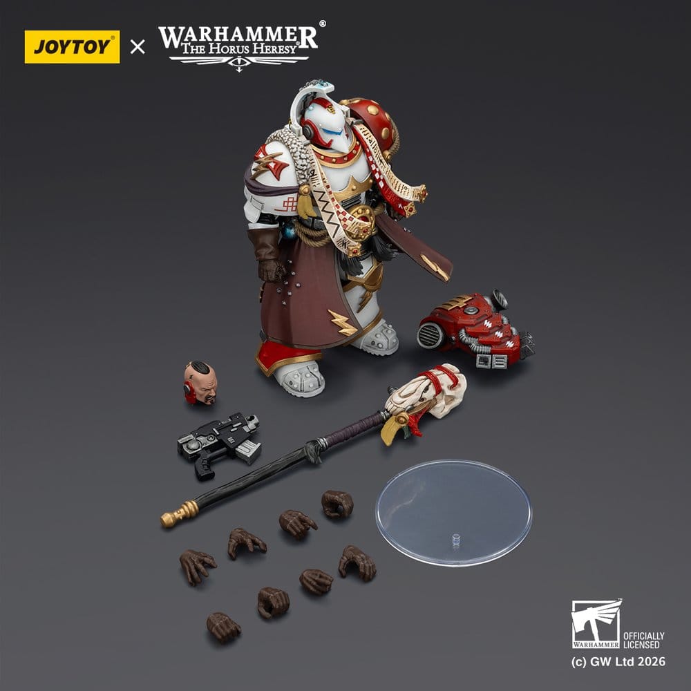 Warhammer 40,000 Action Figure White Scars Stormseer Consulwith Force Staff and Bolt Pistol 12 cm - MangaShop.ro