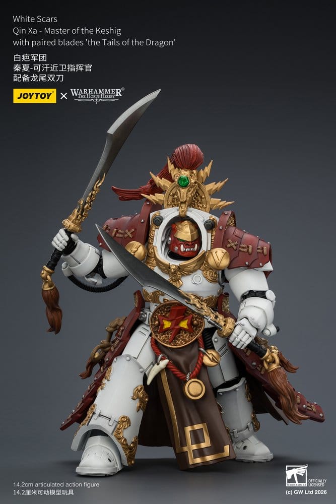 Warhammer The Horus Heresy Action Figure White Scars Qin Xa - Master of the Keshig 14 cm - MangaShop.ro
