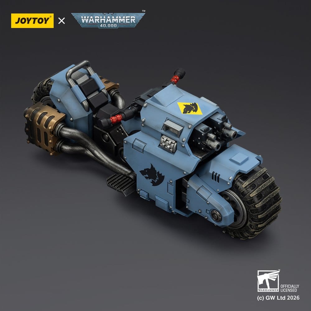 Warhammer 40,000 Raider-pattern Combat Bike Space Wolves with twin-linked bolt rifles 22 cm - MangaShop.ro