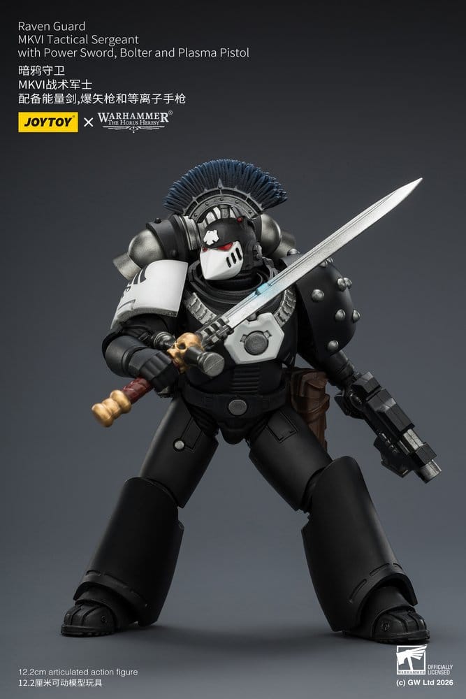 Warhammer 40,000 Action Figure Raven Guard MkVI Tactical Sergeant 12 cm - MangaShop.ro