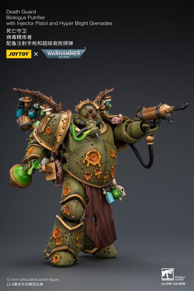 Warhammer 40,000 Action Figure Death Guard Biologus Putrifier 12 cm - MangaShop.ro