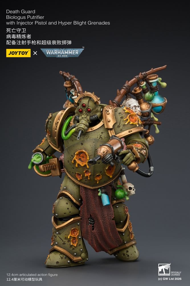 Warhammer 40,000 Action Figure Death Guard Biologus Putrifier 12 cm - MangaShop.ro