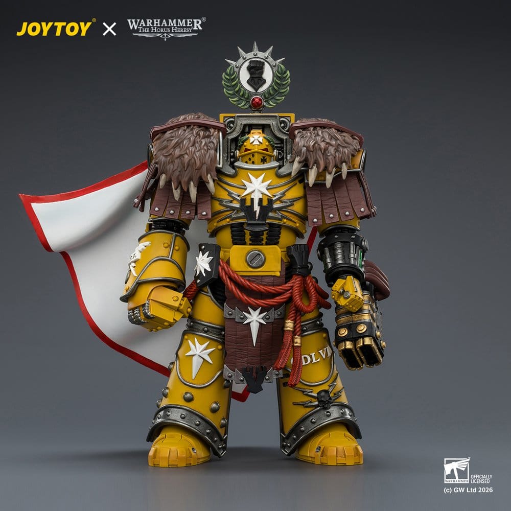 Warhammer Action Figure Imperial Fists Lord Castellan Evander Garrius, The Tyrant of Cthonia 14 cm - MangaShop.ro