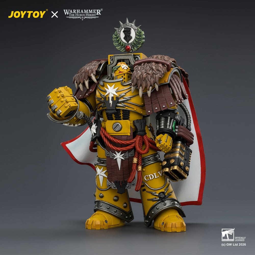 Warhammer Action Figure Imperial Fists Lord Castellan Evander Garrius, The Tyrant of Cthonia 14 cm - MangaShop.ro