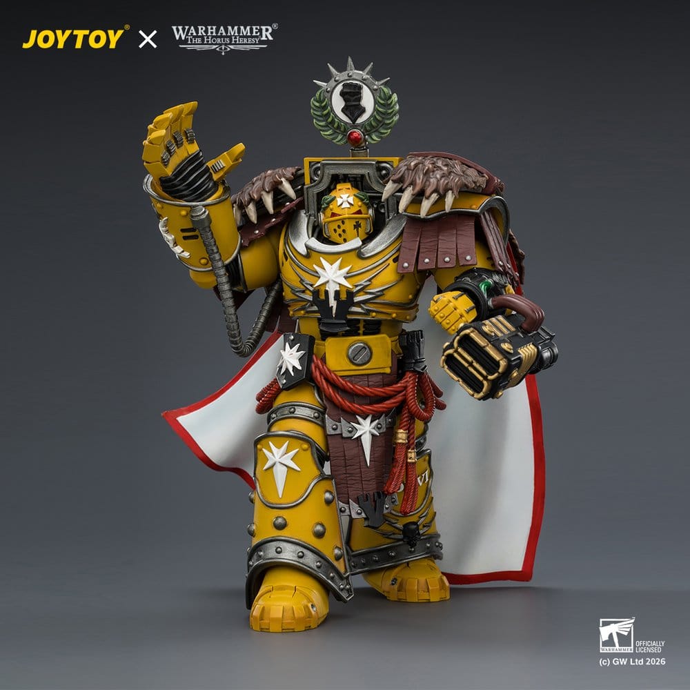 Warhammer Action Figure Imperial Fists Lord Castellan Evander Garrius, The Tyrant of Cthonia 14 cm - MangaShop.ro