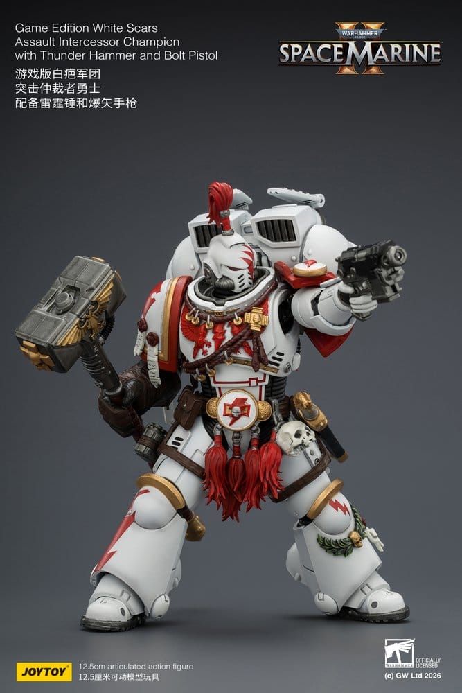 Warhammer Action Figure Game Edition White Scars Assault Intercessor Champion 13 cm - MangaShop.ro