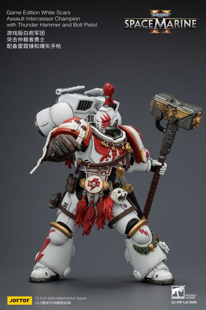 Warhammer Action Figure Game Edition White Scars Assault Intercessor Champion 13 cm - MangaShop.ro