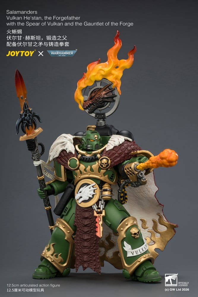 Warhammer Action Figure Salamanders Vulkan He'stan, the Forgefather 13 cm - MangaShop.ro