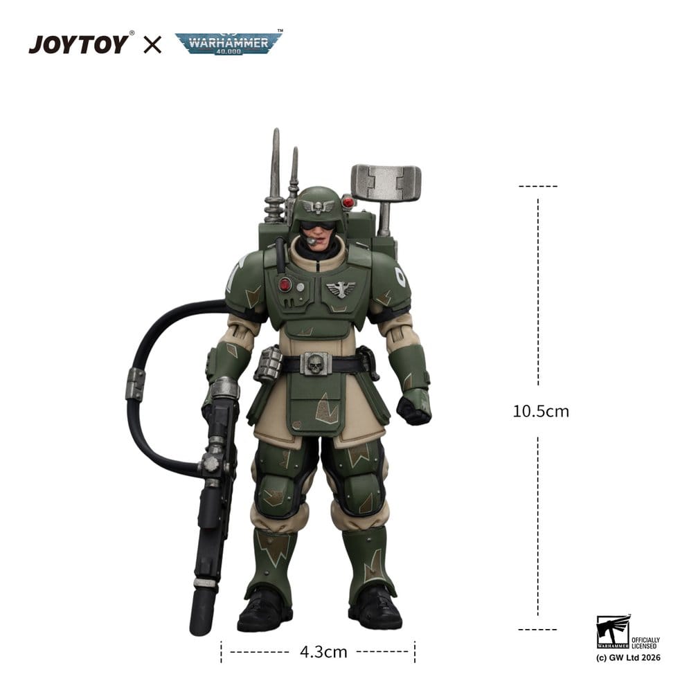 Warhammer Action Figure Astra Militarum Kasrkin 3 with Hot-shot Lasgun and Vox-caster - MangaShop.ro