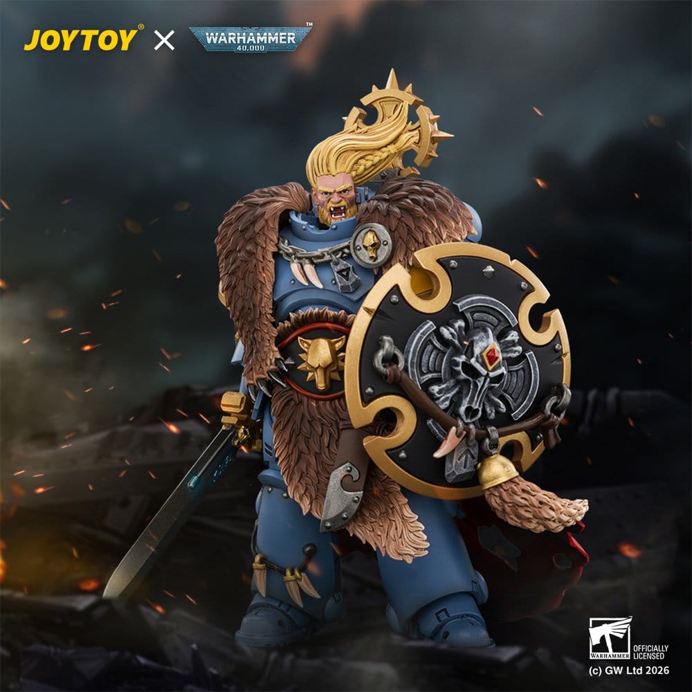 Space Marine Action Figure Space Wolves Wolf Guard Battle Leader 12 cm - MangaShop.ro