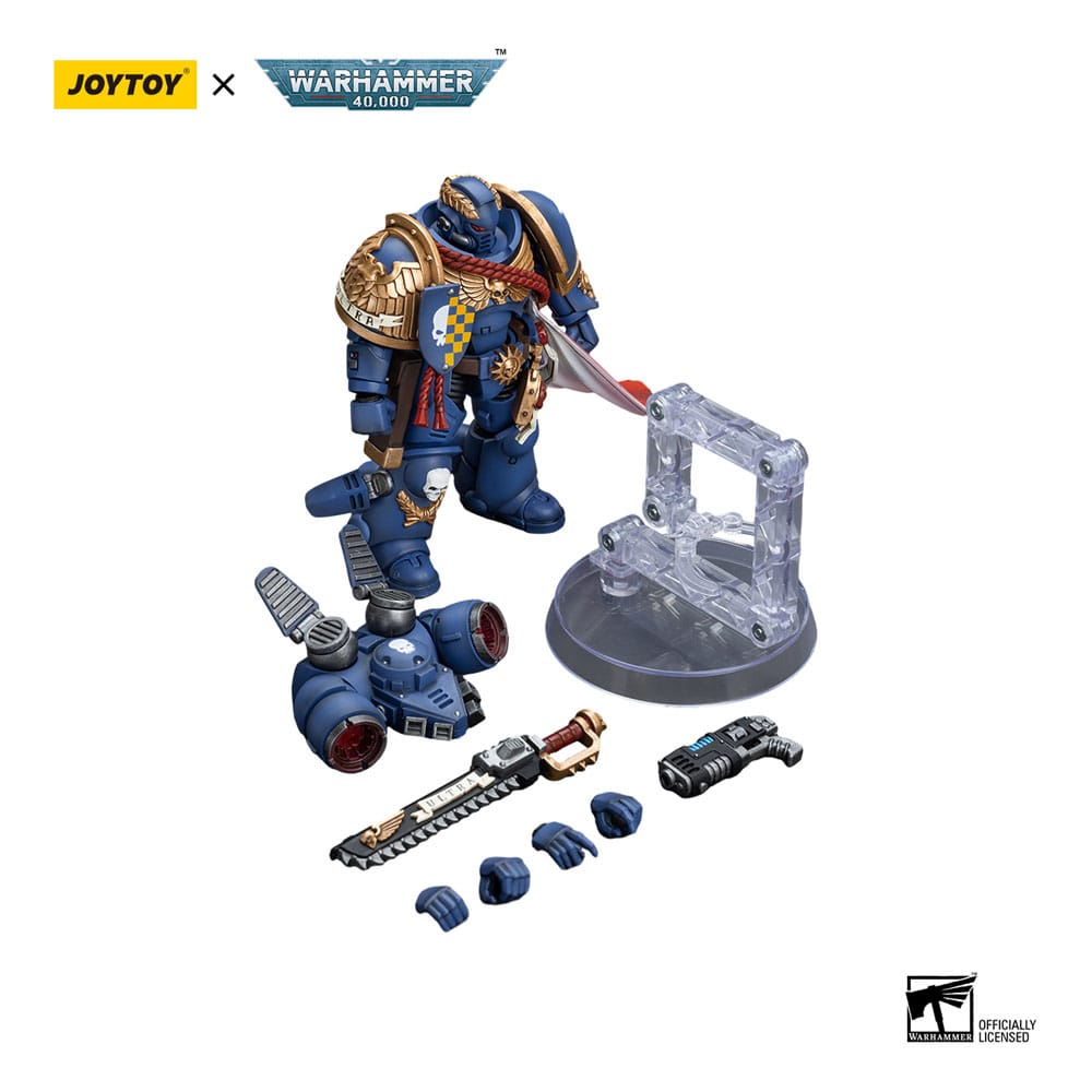 Warhammer 40k Action Figure 1/18 Ultramarines Captain With Jump Pack 12 cm - MangaShop.ro