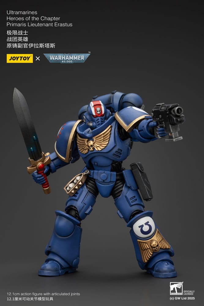 Warhammer 40k Action Figure 1/18 Ultramarines Heroes of the Chapter Primaris Lieutenant Erastus 20 cm - MangaShop.ro