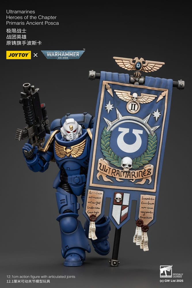 Warhammer 40k Action Figure 1/18 Ultramarines Heroes of the Chapter Primaris Ancient Posca 20 cm - MangaShop.ro
