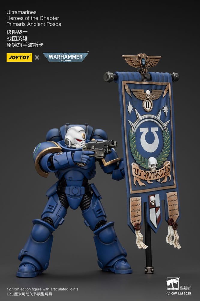 Warhammer 40k Action Figure 1/18 Ultramarines Heroes of the Chapter Primaris Ancient Posca 20 cm - MangaShop.ro