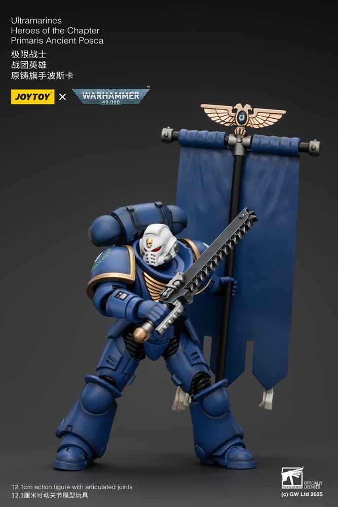 Warhammer 40k Action Figure 1/18 Ultramarines Heroes of the Chapter Primaris Ancient Posca 20 cm - MangaShop.ro