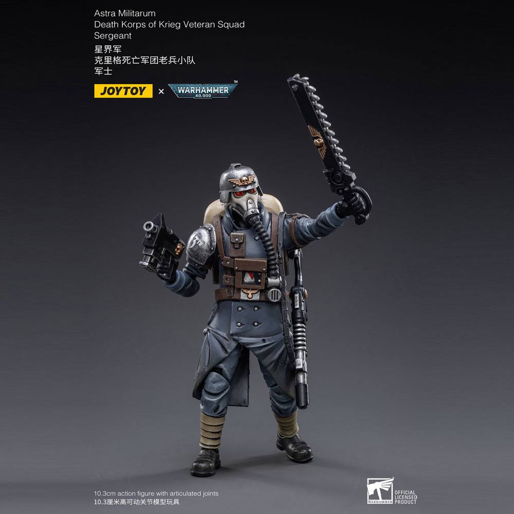 Warhammer 40k Action Figure 1/18 Death Korps of Krieg Veteran Squad Sergeant 10 cm - MangaShop.ro