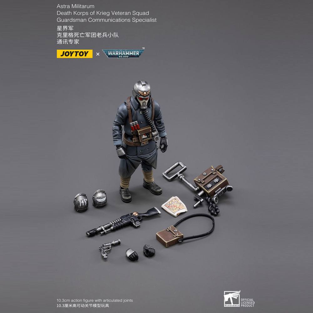Warhammer 40k Action Figure 1/18 Death Korps of Krieg Veteran Squad Guardsman Communications Specialist 10 cm - MangaShop.ro