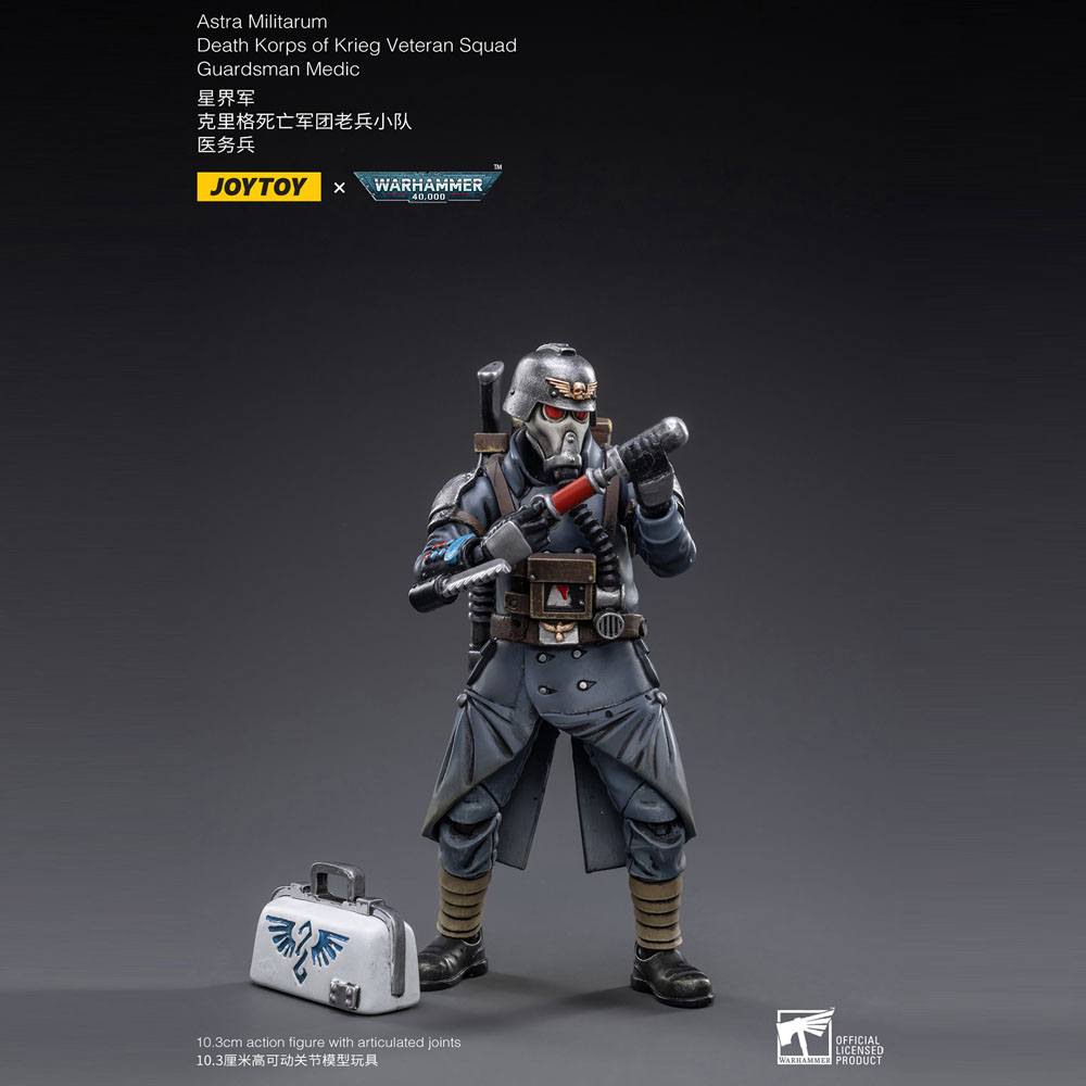 Warhammer 40k Action Figure 1/18 Death Korps of Krieg Veteran Squad Guardsman Medic 10 cm - MangaShop.ro