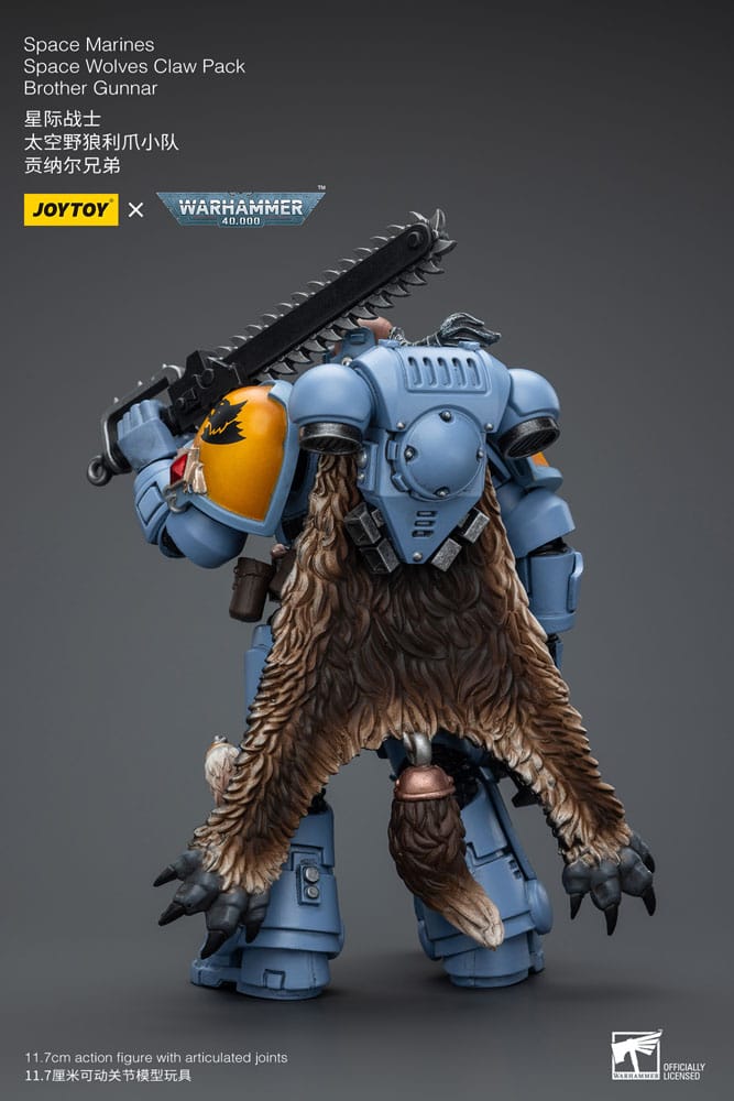 Warhammer 40k Action Figure 1/18 Space Marines Space Wolves Claw Pack Brother Gunnar 12 cm - MangaShop.ro