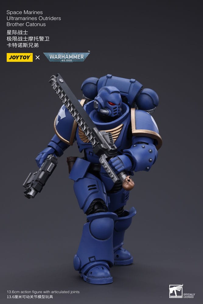 Warhammer 40k Action Figure 1/18 Space Marines Ultramarines Outriders Brother Catonus 14 cm - MangaShop.ro